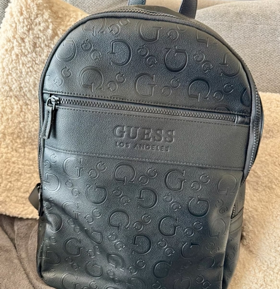GUESS Charcoal Embossed Backpack